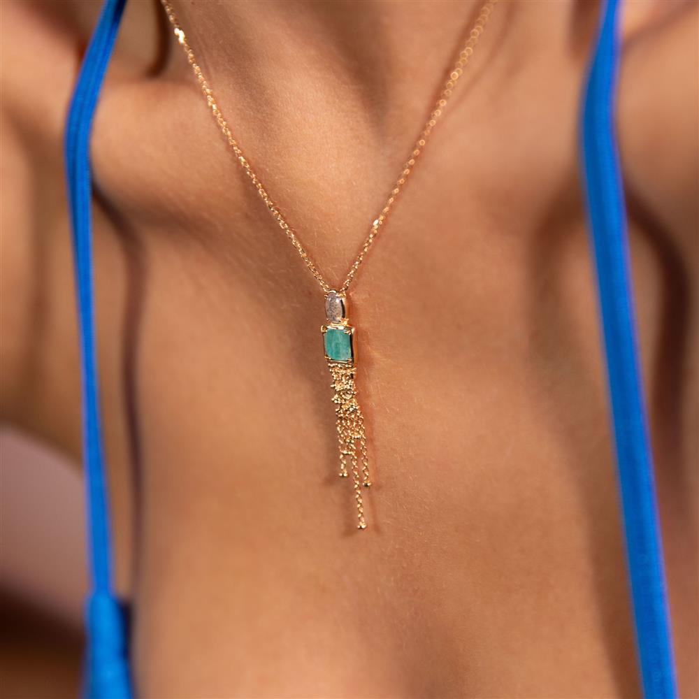 Collier turquoise amazonite bohĂšme